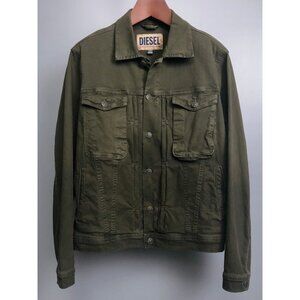 Like New Diesel Military Style Denim Jacket Size Large